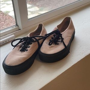 Vans suede pink creepers